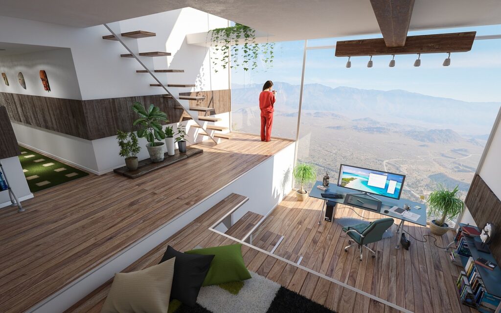 Luxury home interior design with modern staircase - Budget-friendly staging by Brad and Karen Mattonen